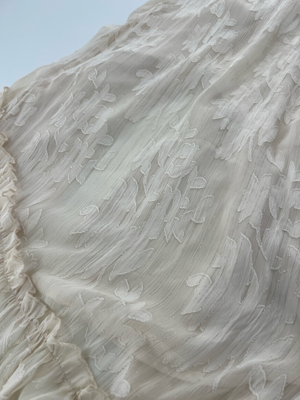 Lulu’s Gala in the Garden Cream Jacquard High-Low Midi Dress fairy cottagecore - Picture 10 of 10